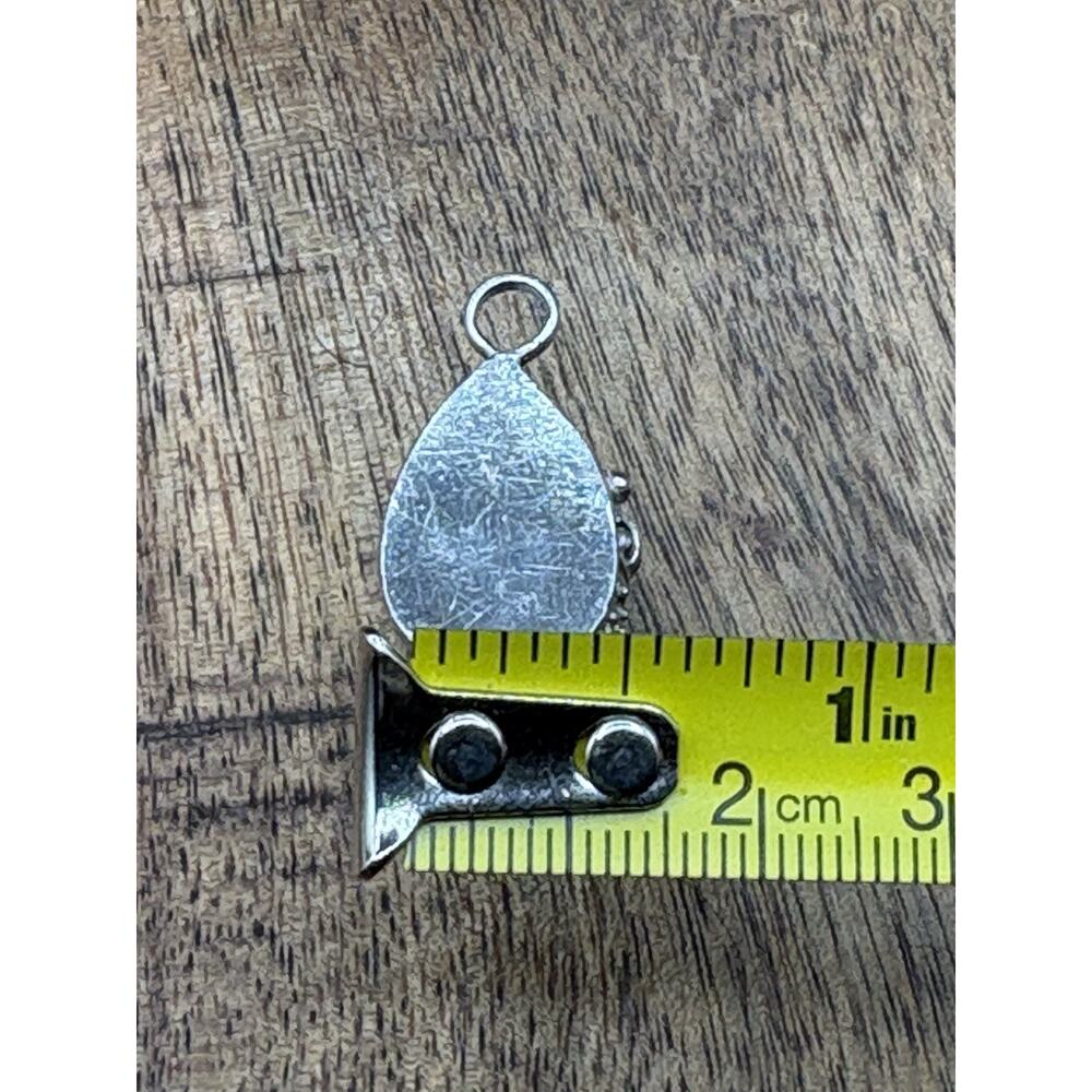 Sterling Silver Antique Treasure Chest Locket scroll Holder See Below 5.7g - Picture 8 of 9